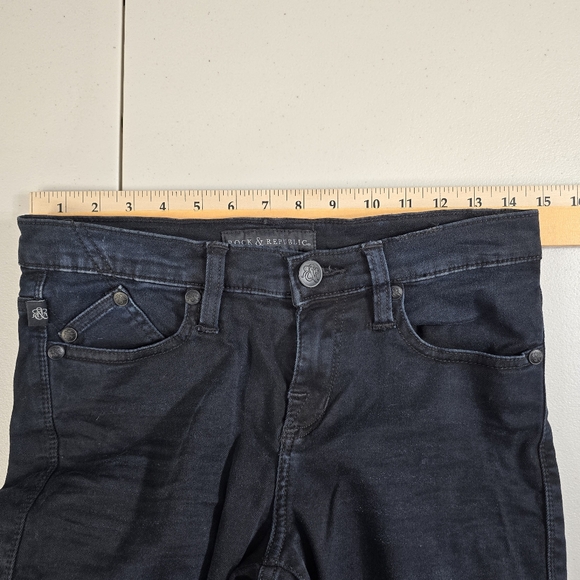 Rock & Republic Berlin Straight Leg Womens Jeans Size 6 Low Rise - Picture 5 of 15